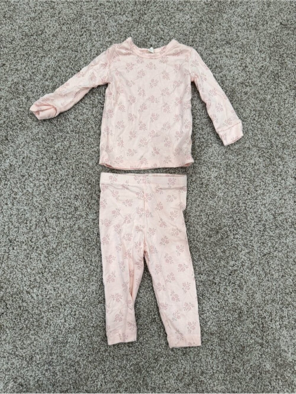 Quincy Mae Pink Floral Two-Piece Pajama Set